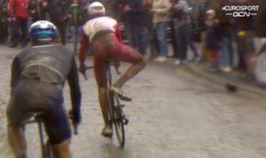 Christophe Laporte brake fail Paris Roubaix 2021