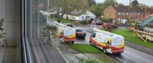 Autoglass van cycle lane