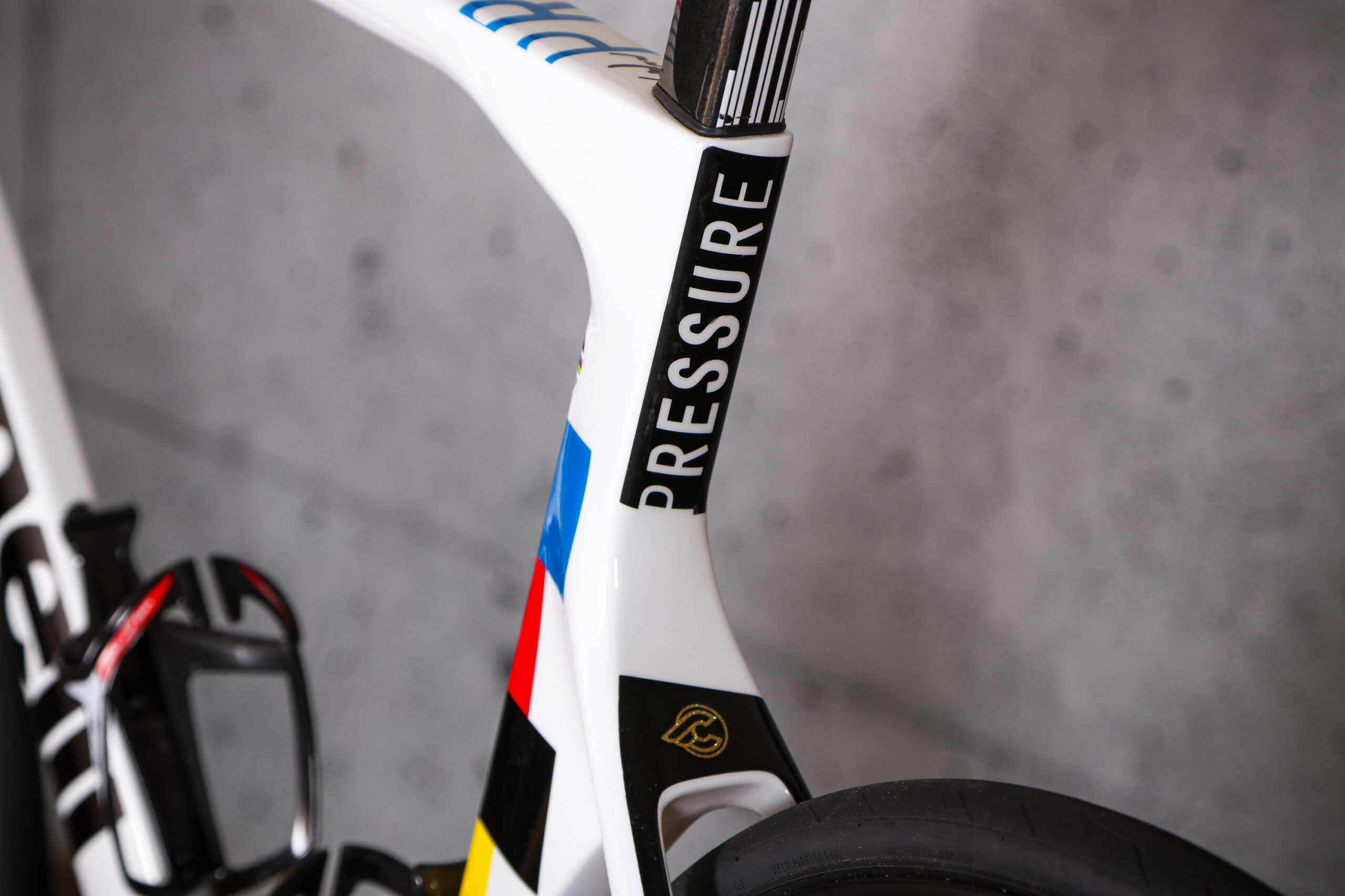 2021 Cinelli Pressure &ndash; Filippo Baroncini U23 World Champion bike &ndash; seat tube detail