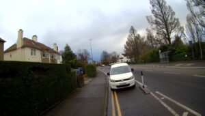 Bike lane driver YPLAC sticker (@Lollercake/Twitter)