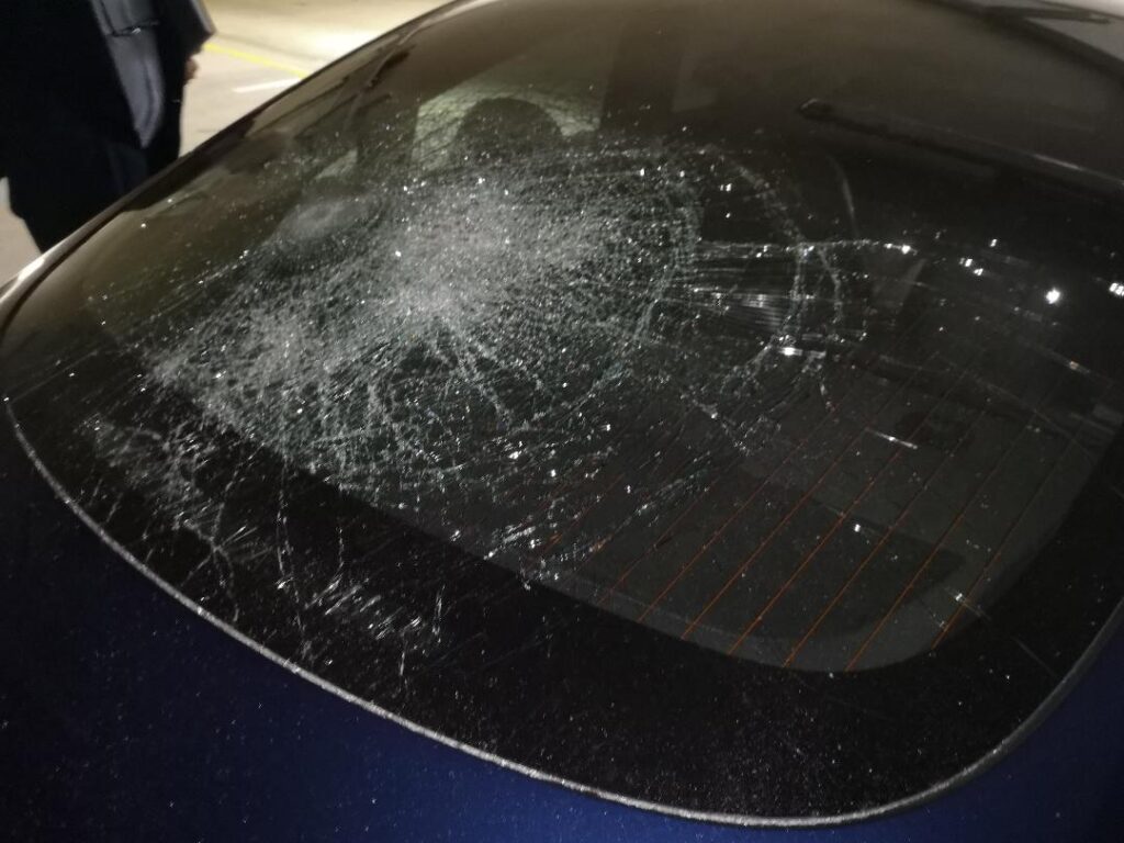 Smashed Tesla