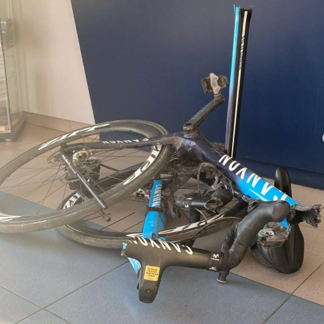 Imogen Cotter’s bike after training collision with motorist