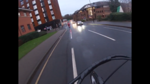 Cyclist beeped by impatient driver