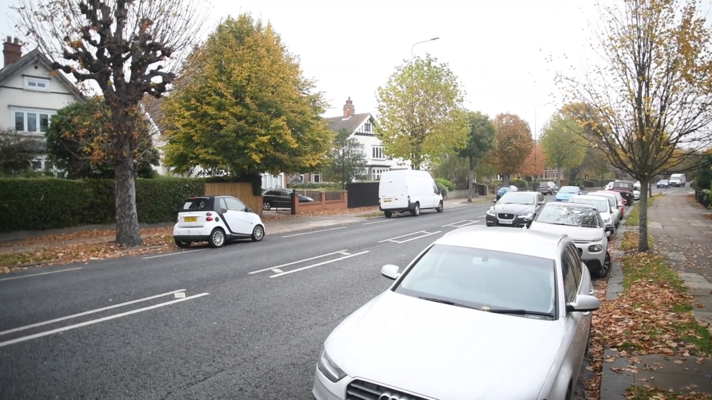 Grimsby A46 cycle lane (screenshot GrimsbyLive video)