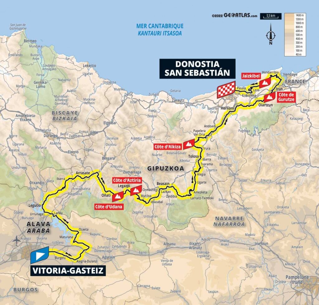 TdF 2023 Stage 2 map