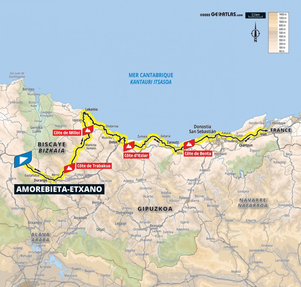 TdF 2023 Stage 3 map