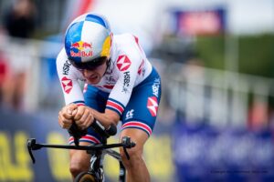 Tom Pidcock in U23 TT at UEC Championships in Plouay 2020