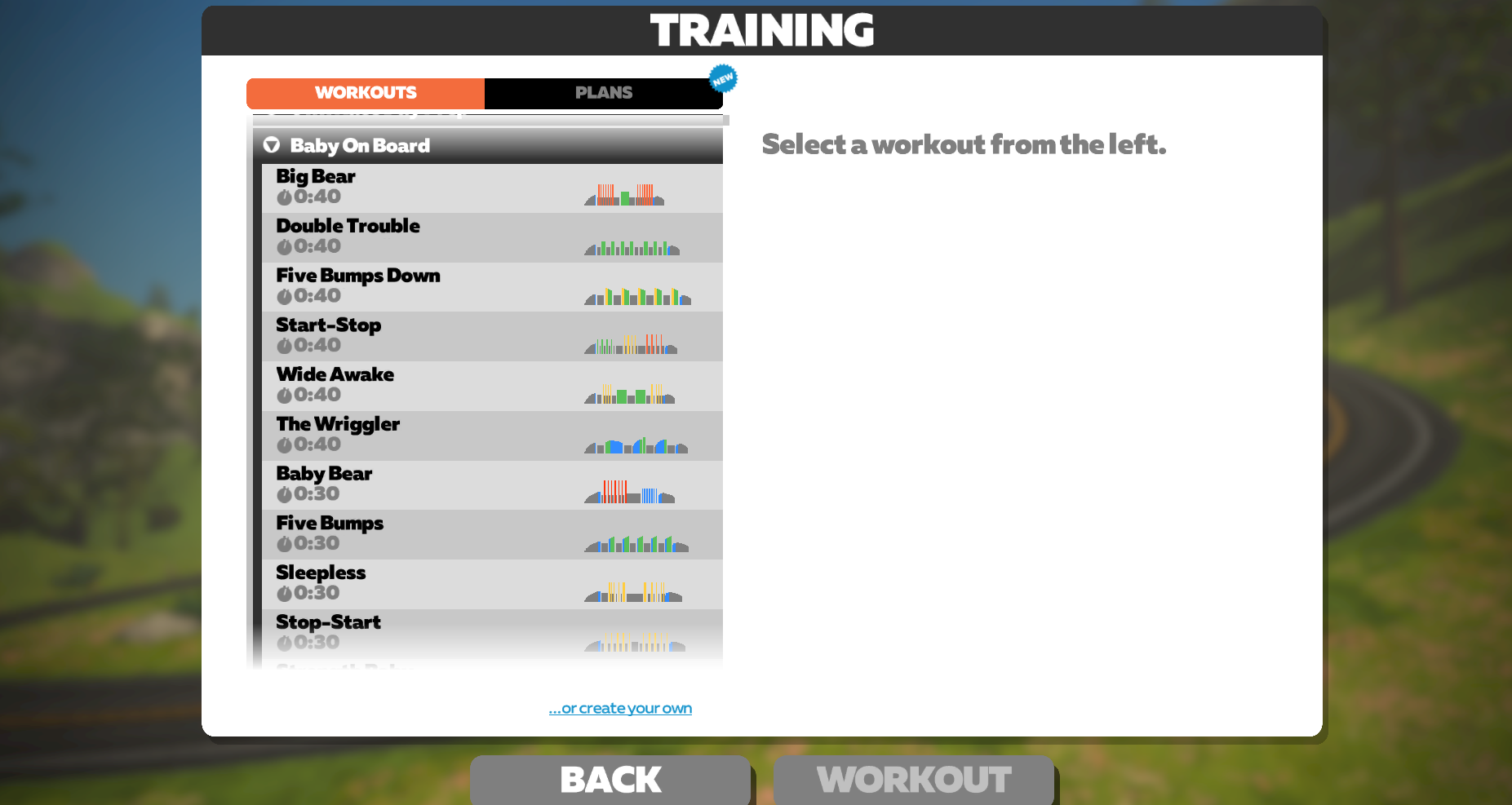 Zwift Baby On Board sessions