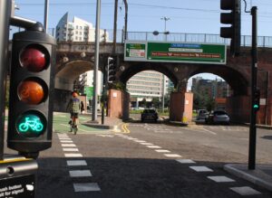 Leeds segregated cycle lane.JPG