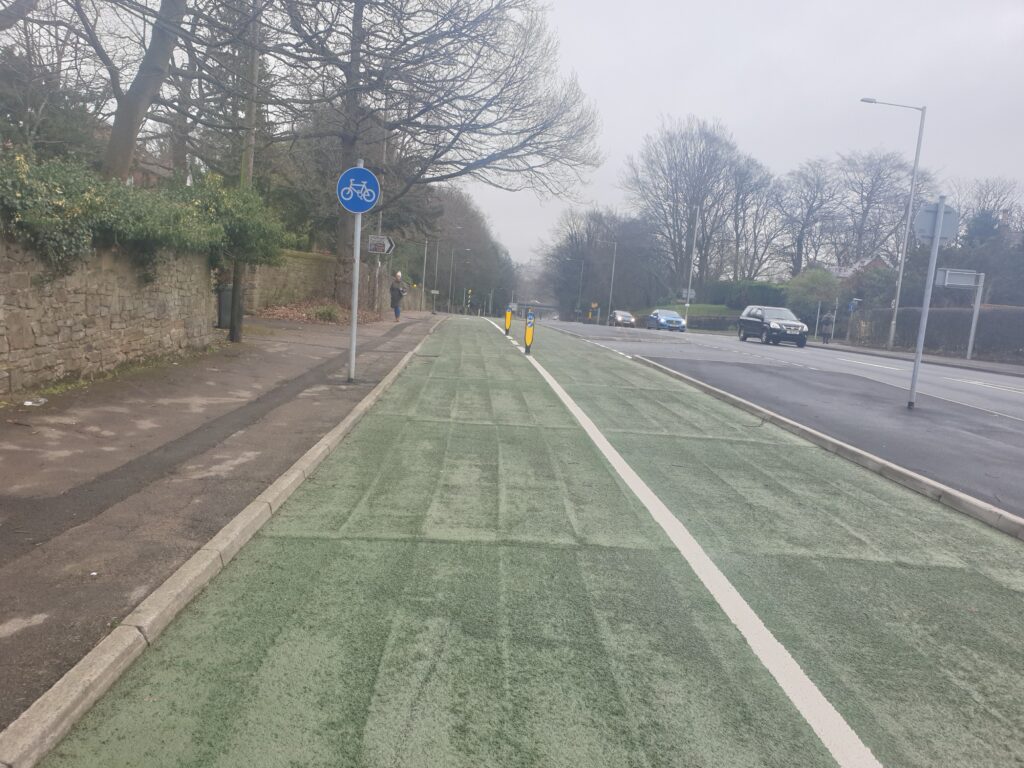 Penwortham Brow cycle lane (via Lancashire County Council)