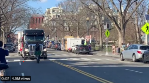 People’s Convoy cyclist