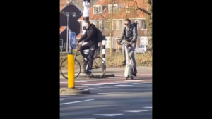 Exercise bike cycle lane