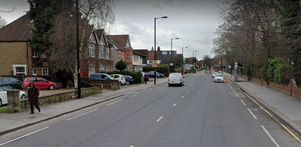 Brighton Road cycle lane (Google Maps)