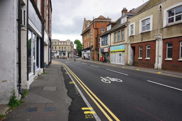 Boscombe bike markings (via Daily Echo).JPG