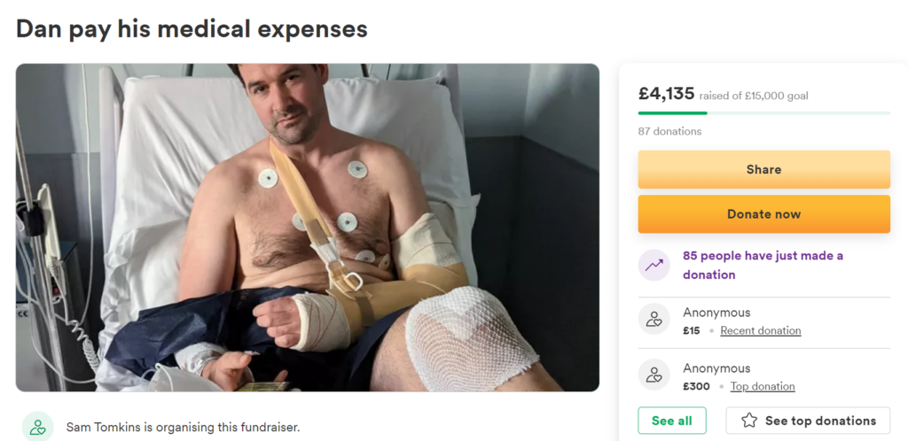 Ironman crash fundraiser