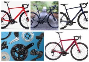 2023 Shimano 105 Di2 bikes collage