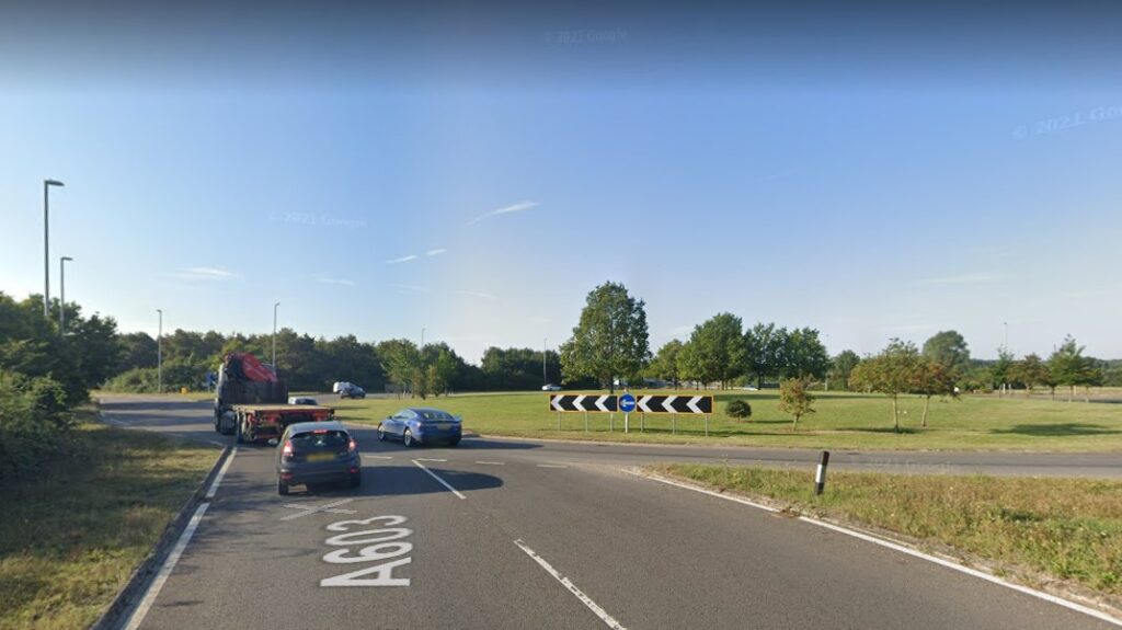 A603 roundabout near Grantchester