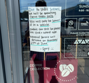 Costa Coffee Drive-Through sign