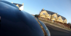 Motorist cuts corner straight into cyclist