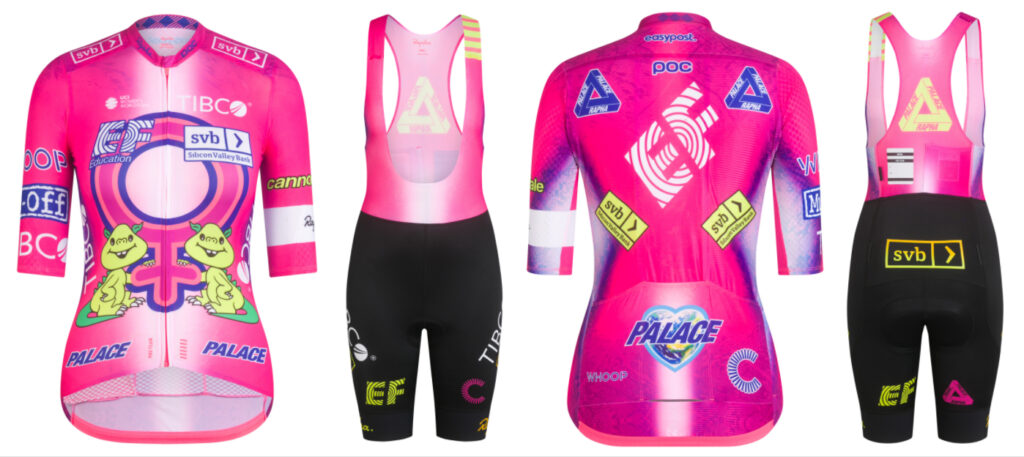 Rapha Palace 2022 women&rsquo;s EF pro team kit tibco