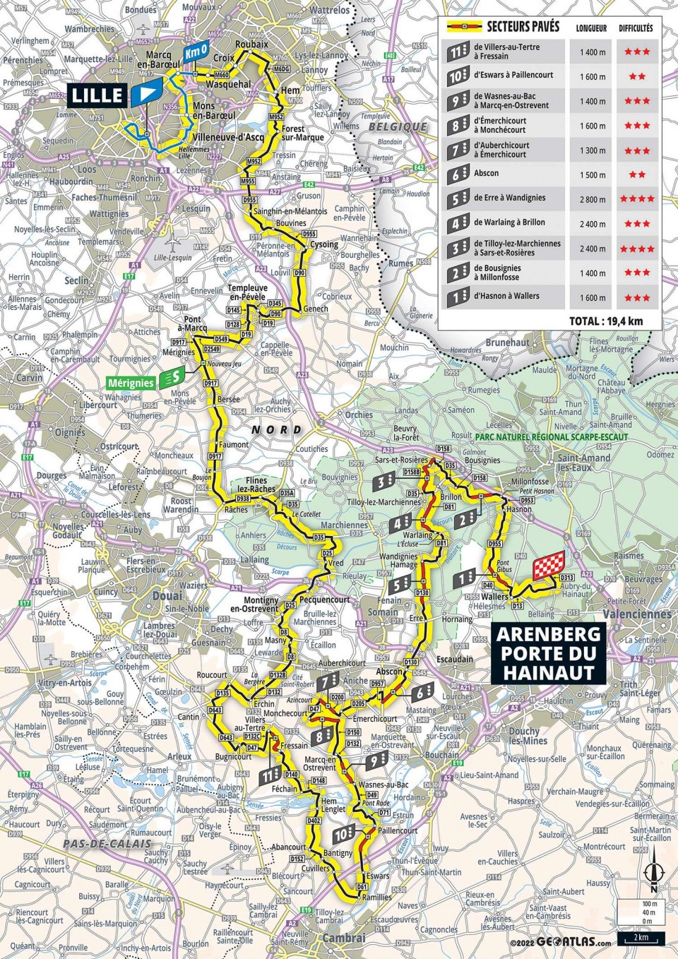 TdF 2022 Stage 05 map