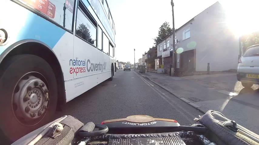 BJ03EVD swearing close pass oncoming traffic over pedestrian crossing – national express 0-11 screenshot