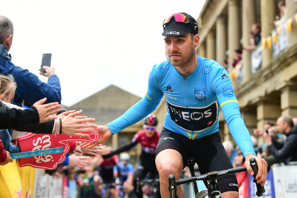 Chris Lawless at start of Stage 4 of 2019 Tour de Yorkshire (picture credit Alex Whiehead, SWPix.com).JPG