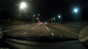 Crazy Deliveroo cyclist on M6 0-35 screenshot