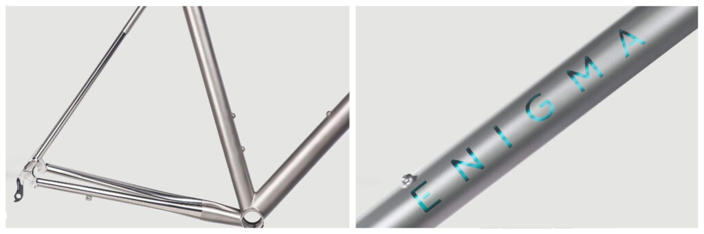 Enigma titanium frame finishes