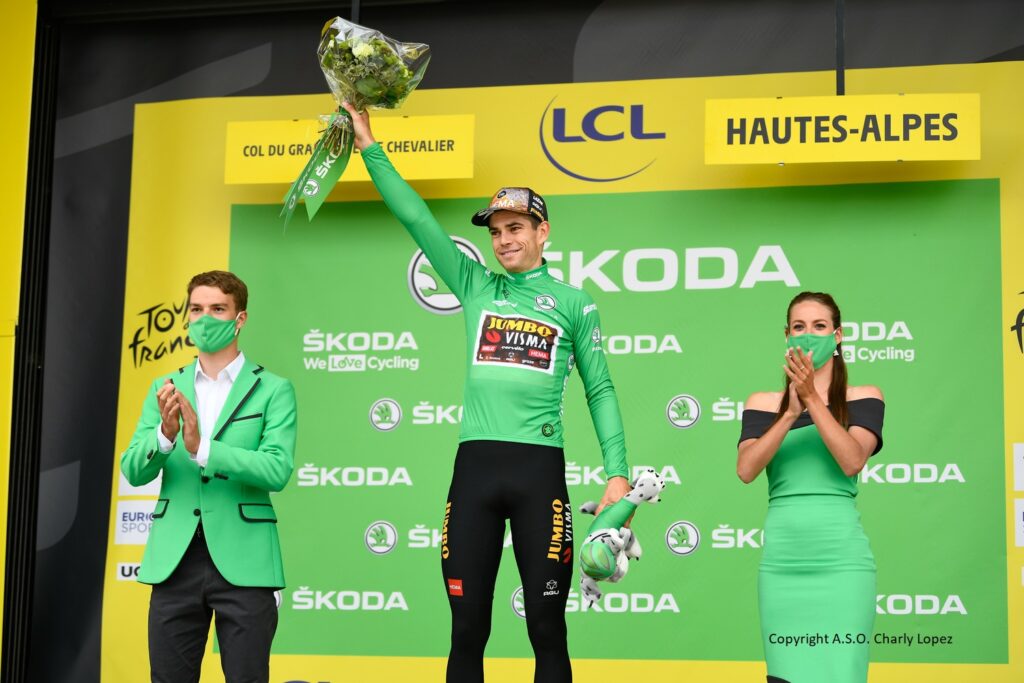 Wout van Aert in points jersey – Copyright A.S.O. Charly Lopez