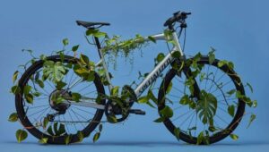 2022 Specialized hybrid bike green leaves eco