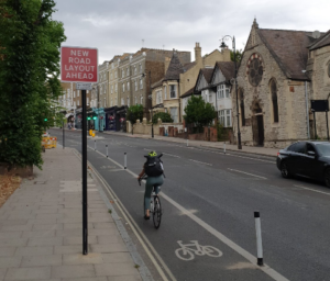 Haverstock Hill cycle lanes