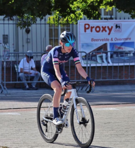 Imogen Cotter makes comeback seven months after being struck by motorist (credit – Steven de Ruyte)