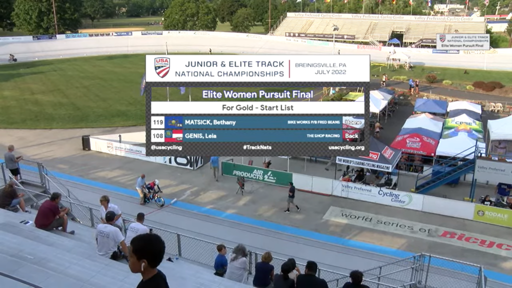Leia Genis individual pursuit USA national championships