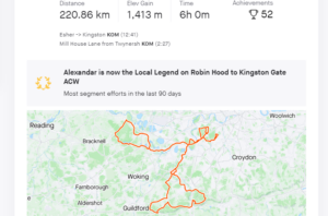Alexandar Richardson training ride
