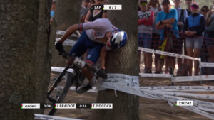 Tom Pidcock UCI Mountain Bike World Championships crash