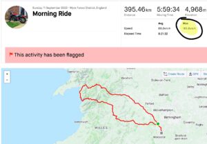 Strava motorbiker clocks 112mph