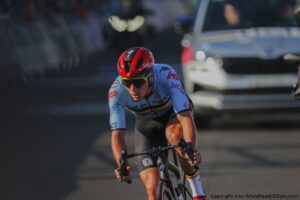Remco Evenepoel on his way to winning the 2022 World Championship Road Race