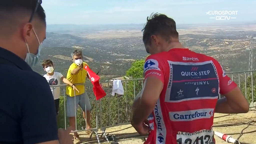 Remco Evenepoel refuses to sign jersey thrown at him