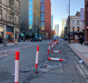 Deansgate cycle lane
