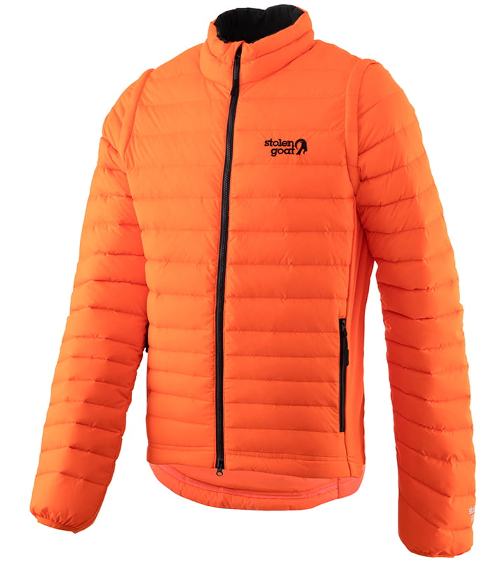 2022 stolen-goat-mens-orange-down-jacket-gilet-front
