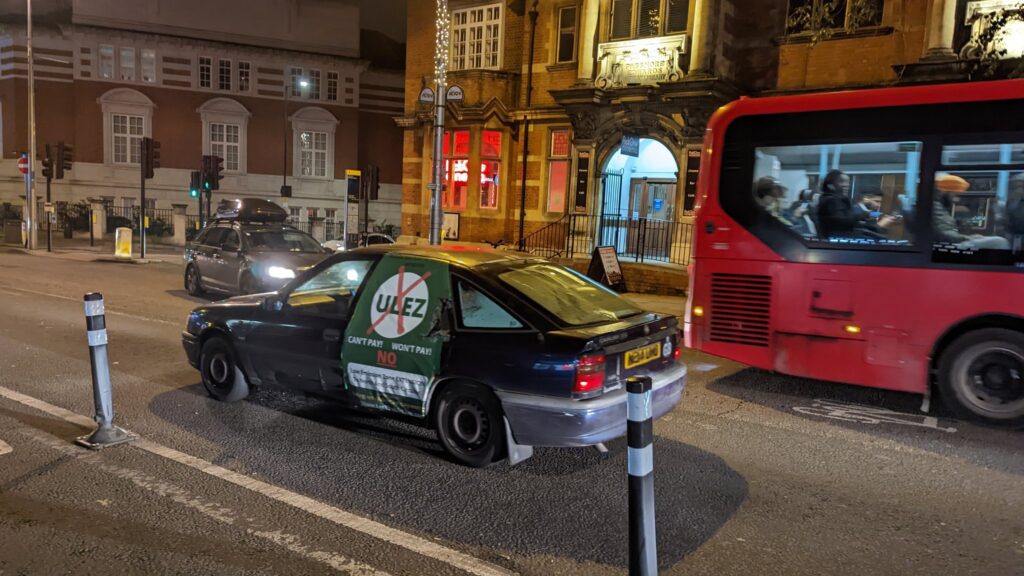 Piers Corbyn drives home from Oxford council meeting (credit – Simon MacMichael)