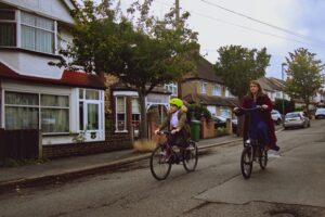 tfl child and parent cycling to school – via tfl
