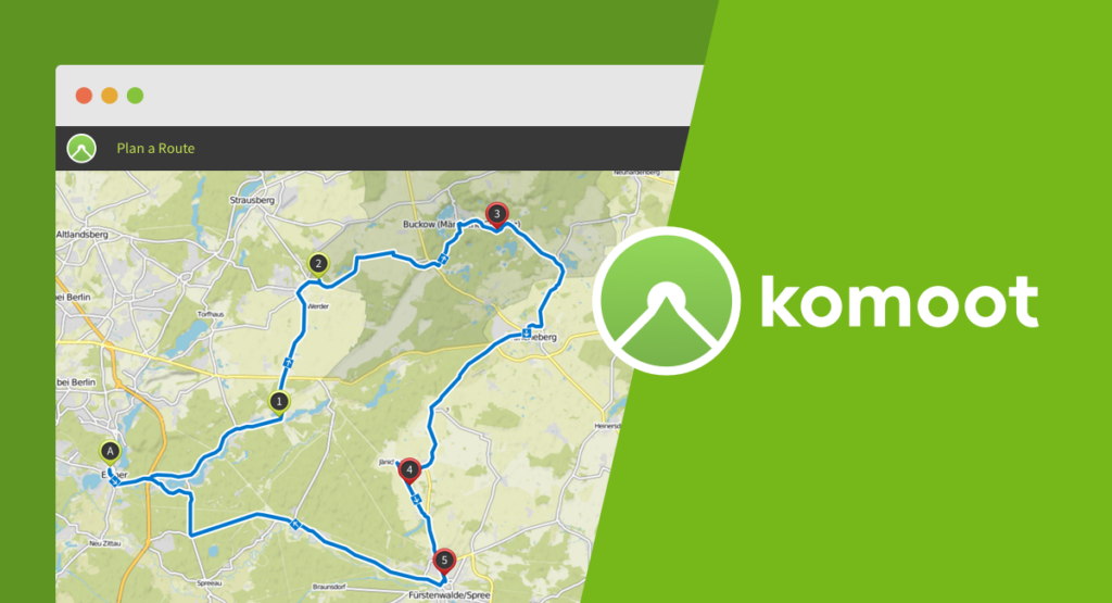 2022 Komoot route planning