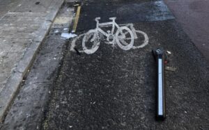 Park Row cycle lane, Bristol