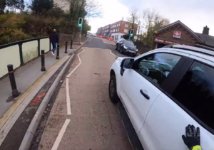 Pickup driver chases cyclist after close pass