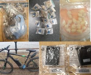 Stolen e-bike and drugs seized by police
