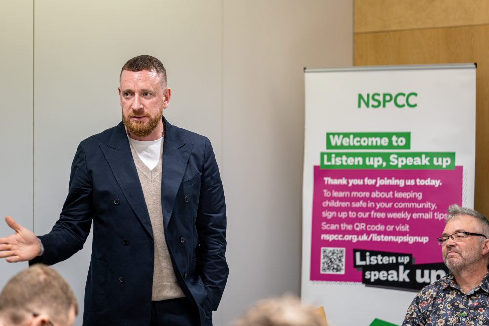 Bradley Wiggins launches NSPCC campaign (NSPCC)