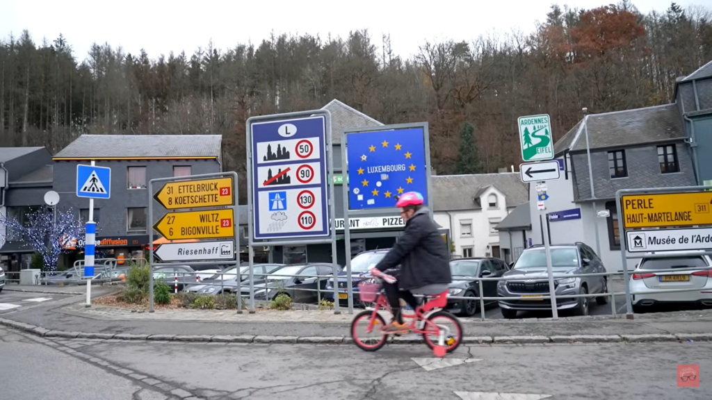British YouTuber cycles 50km across Luxembourg on a Barbie bike