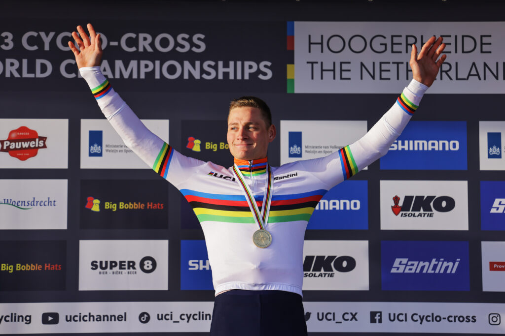 Mathieu van der Poel wins 2023 world cyclocross championships (Alex Whitehead/SWpix.com)